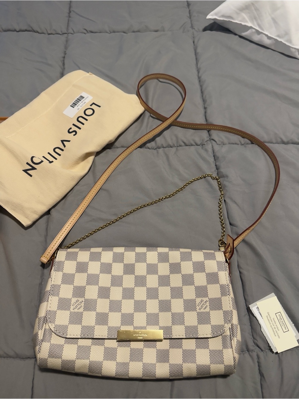 Louis Vuitton Favorite MM Damier Azur Crossbody Bag